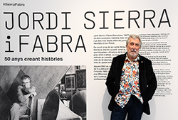 Jordi Sierra i Fabra inaugura l'exposició 50 Anys Creant Histories al Palau Robert de Barcelona (13/09/22) 